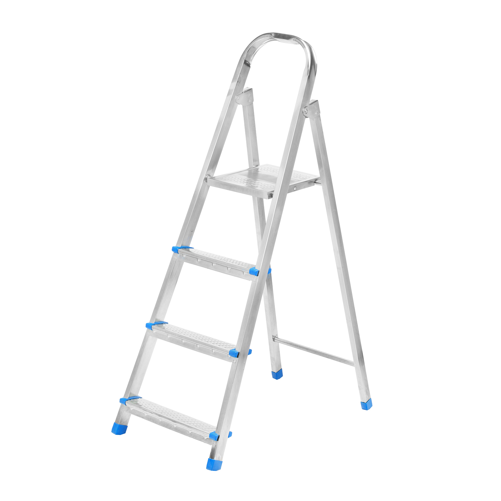 Стремянка, 4 ступени, стальная, оцинкованная