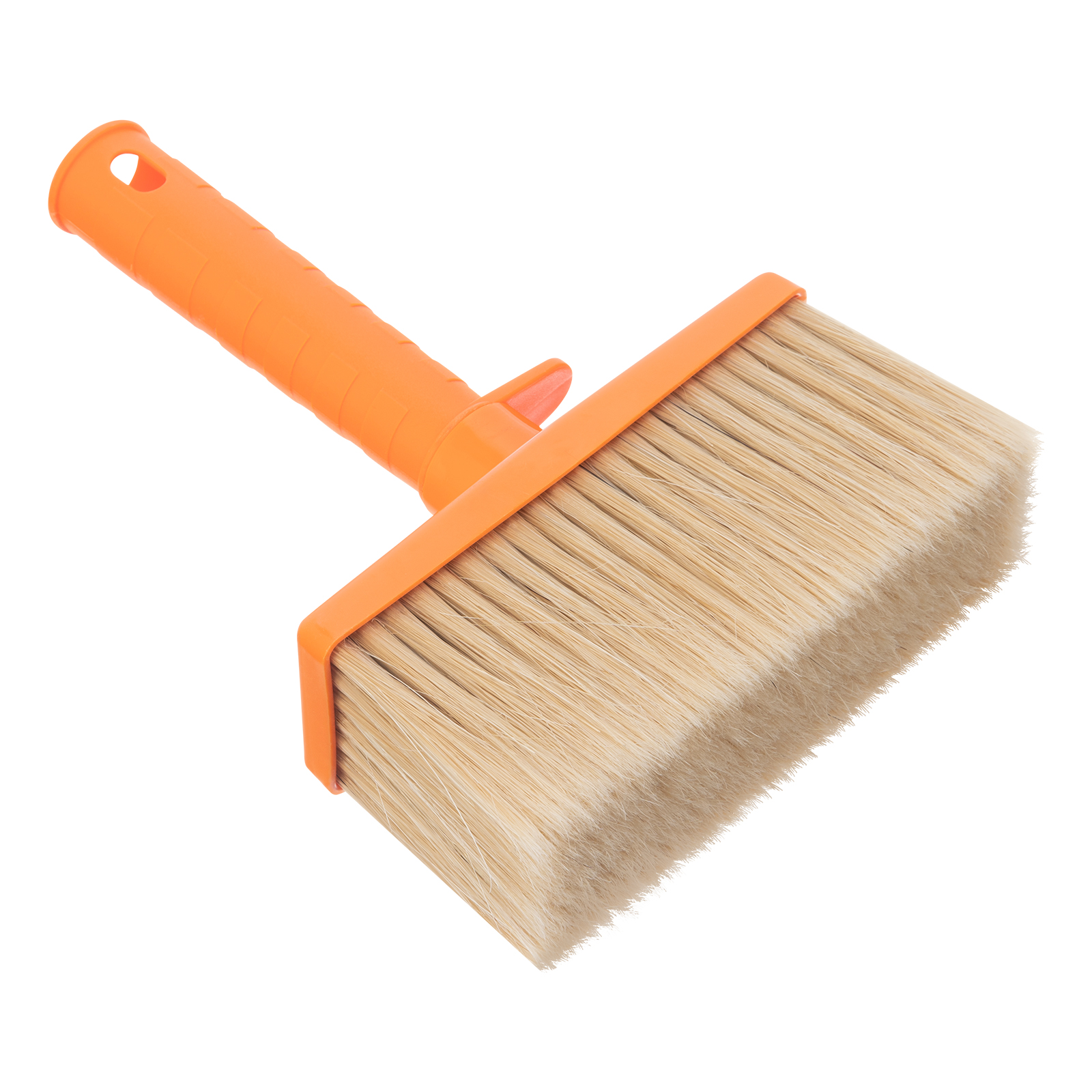 Кисть плоская для фасадных работ, 140х50 мм, натуральная щетина, пластиковая рукоятка