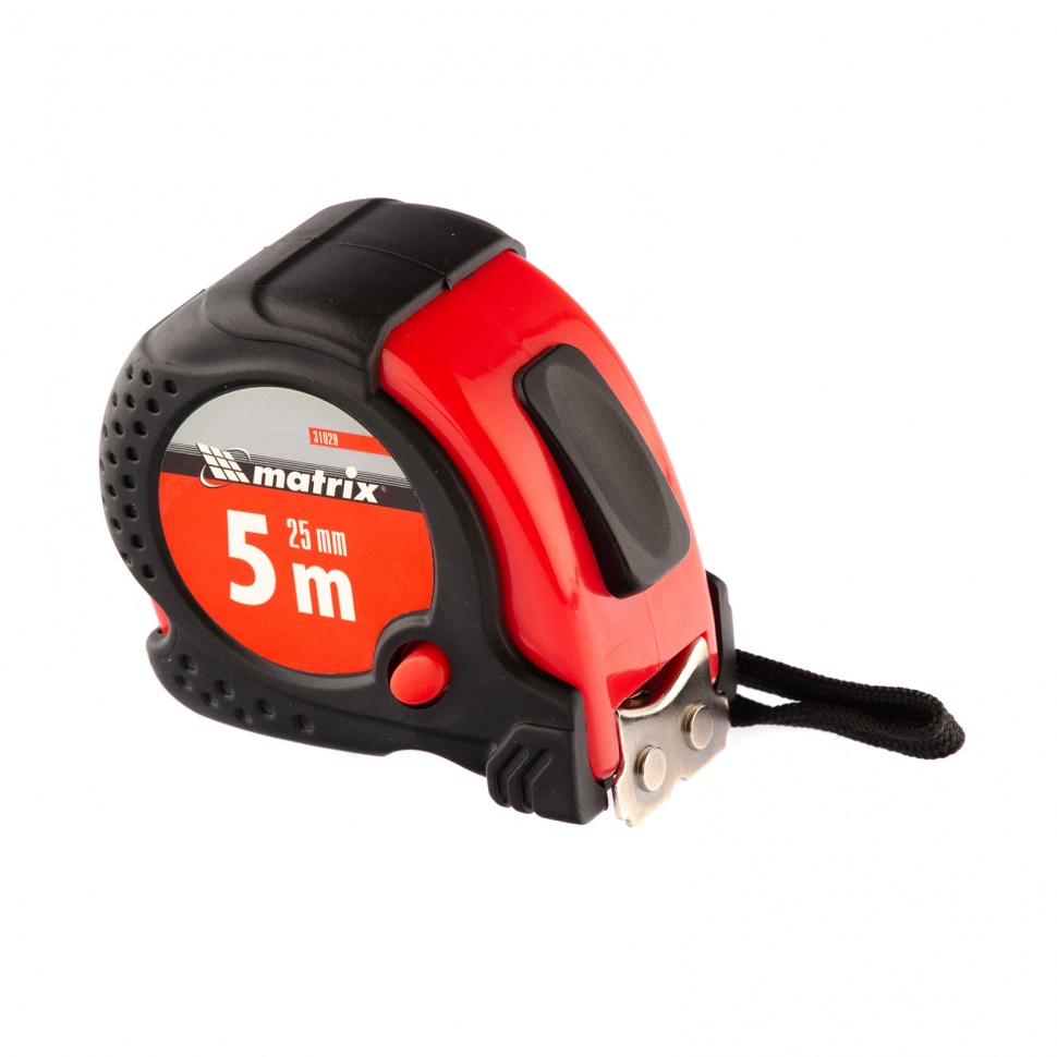 Рулетка Status magnet fixation, 5 м х 25 мм, обрезиненный корпус, зацеп с магнитом