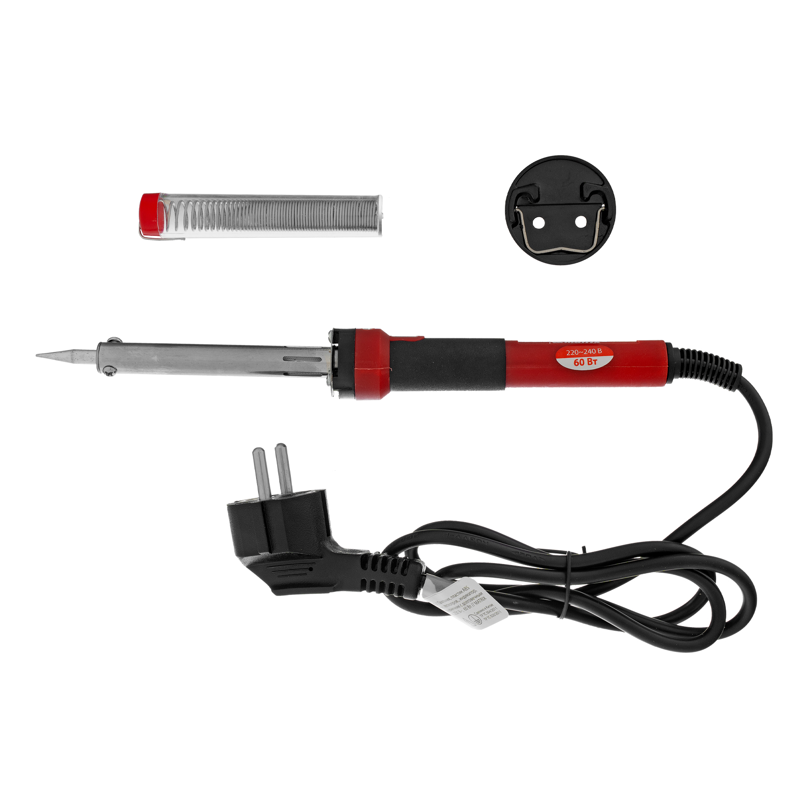 Паяльник,пл.ABS, класс защиты 1, индикатор,медный наконеч. с долговеч. покрытием, 60W