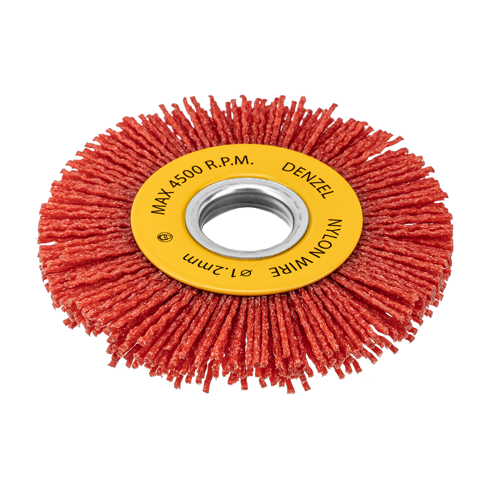 Щетка для УШМ, 100 мм, Плоская, нейлоновая щетина, посадка 22,2 мм