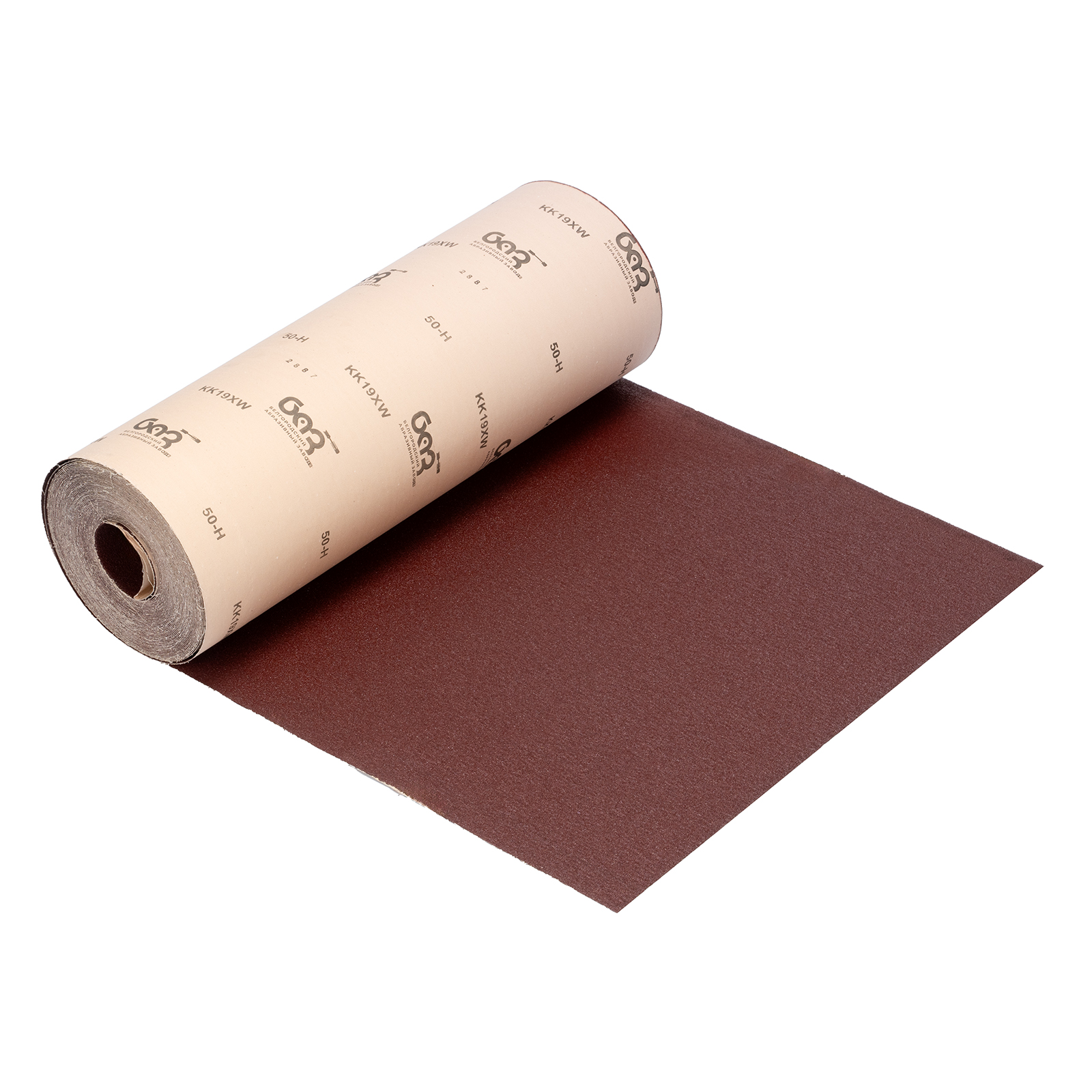 Шкурка на тканевой основе, серия кк19xw, зерн. 50Н (P36), 775 мм х 30 м, водост. (БАЗ)
