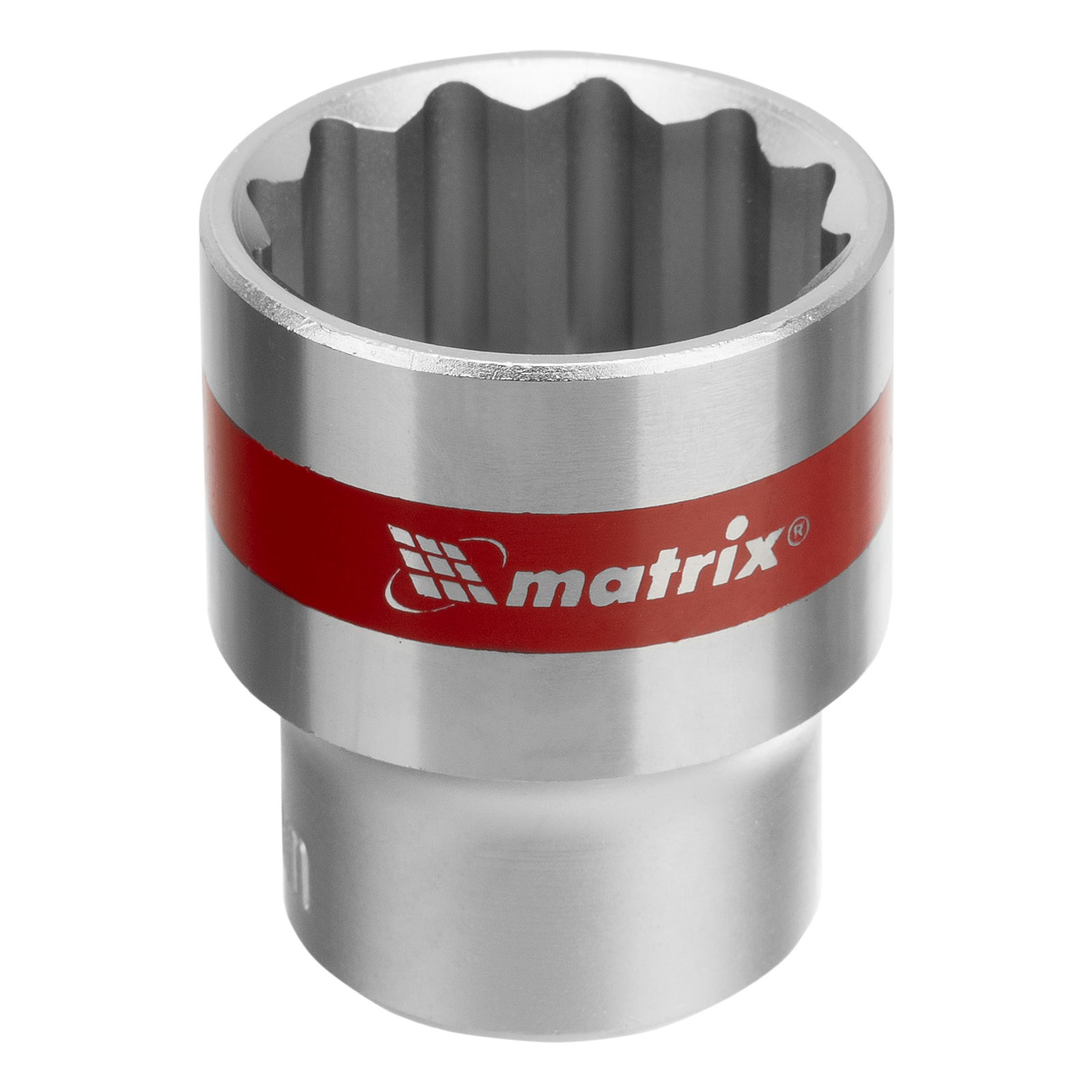 Головка торцевая, 24 мм, 12-гранная, CrV, под квадрат 1/2', хромированная