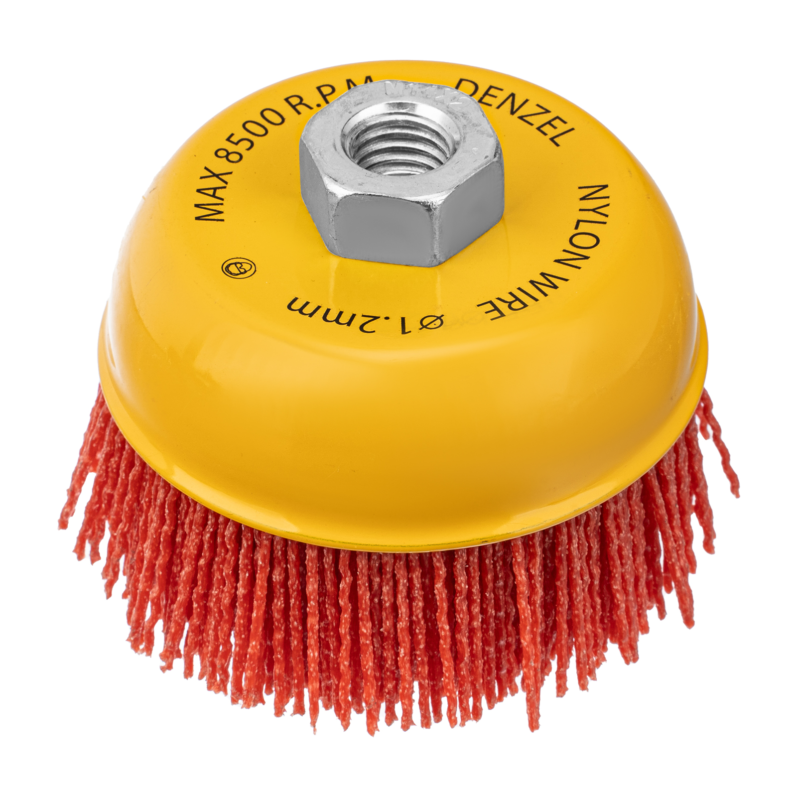 Щетка для УШМ, 100 мм, Чашка, нейлоновая щетина, М14