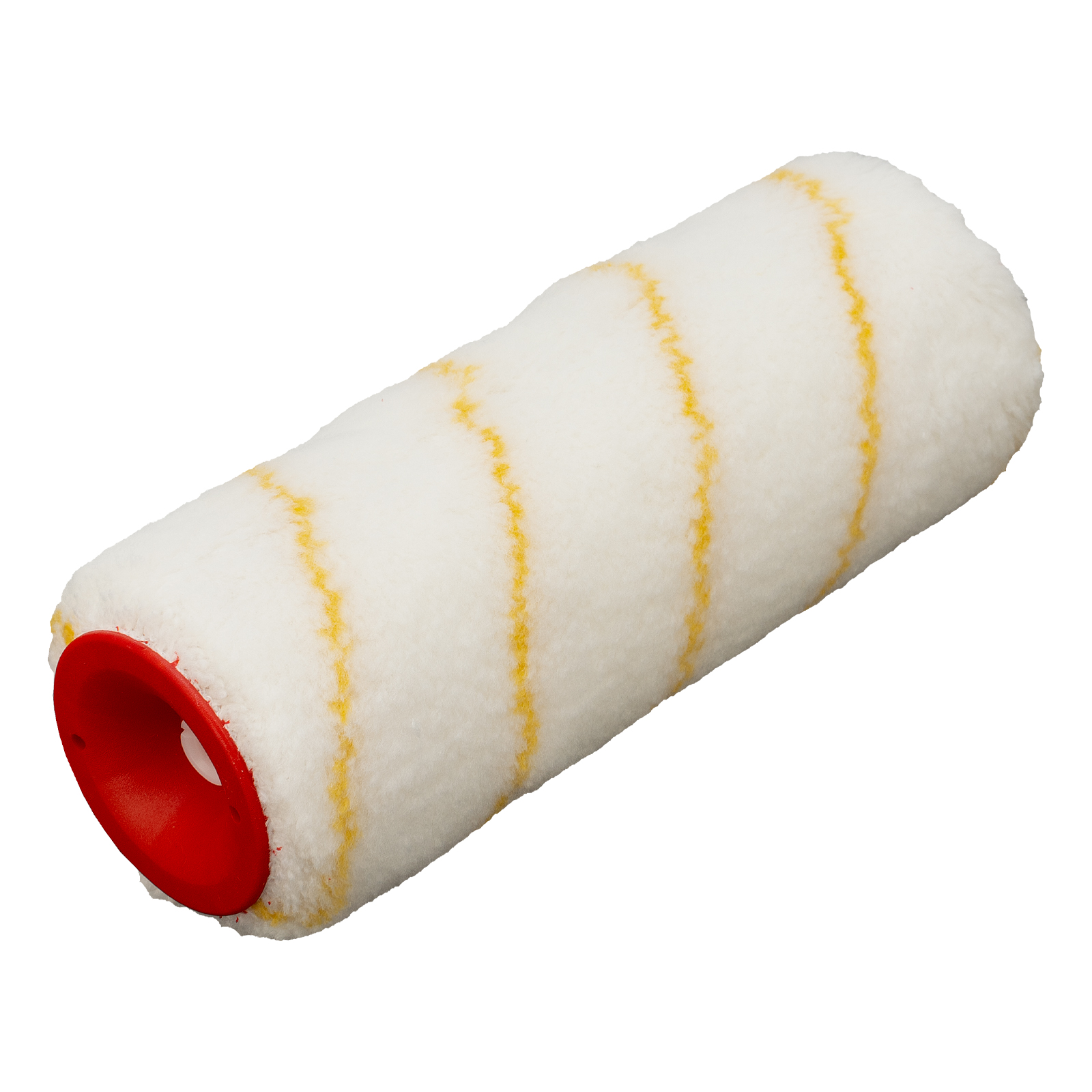 Валик сменный ПОЛИАКРИЛ желтая полоса, 180мм, ворс 12мм, D 48мм, Dруч.8мм