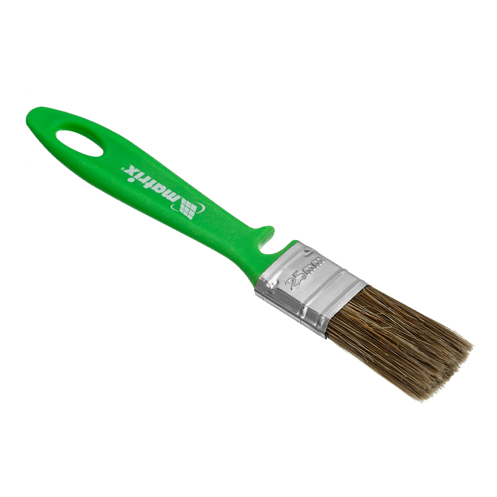 Кисть флейцевая для работ по дереву, 25х10 мм, смешанная щетина, пластиковая рукоятка