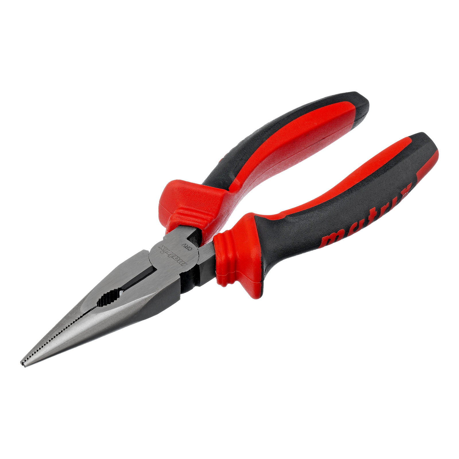 Длинногубцы прямые, 160 мм, хром-ванадий, двухкомпонентные рукоятки