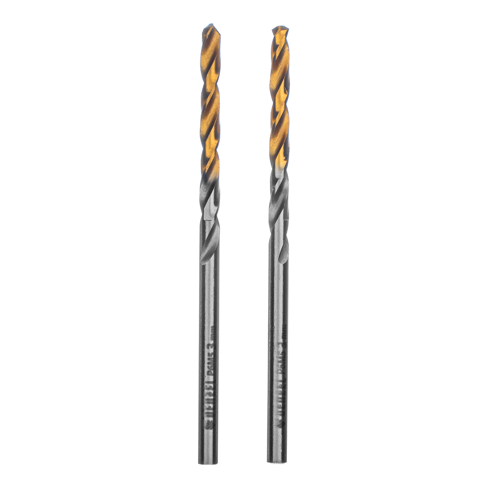 Сверло спиральное по металлу 3 x 60мм, Р6М5, Golden Tip , 2шт.