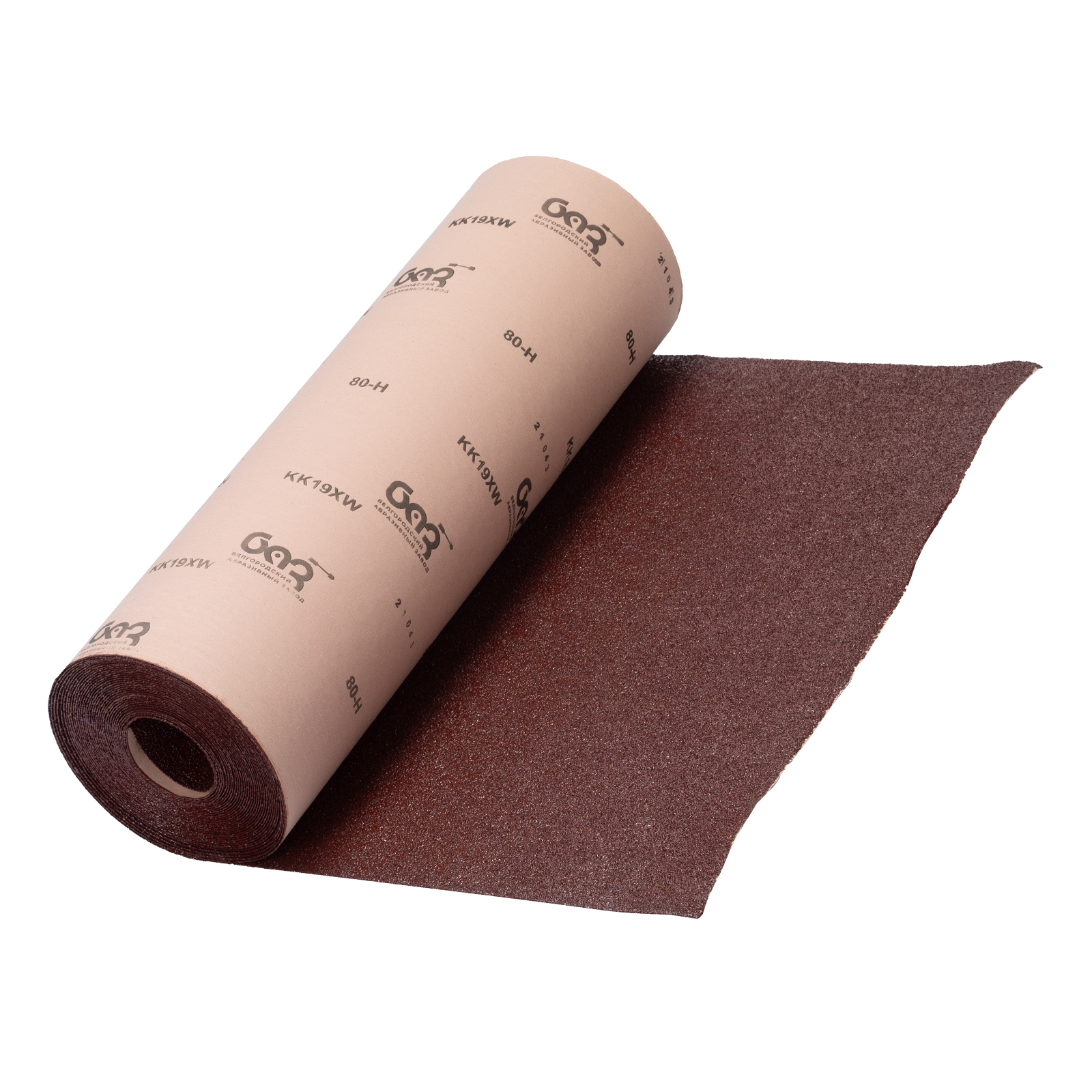 Шкурка на тканевой основе, серия кк19xw, зерн. 80Н (P24), 775 мм х 20 м, водост. (БАЗ)