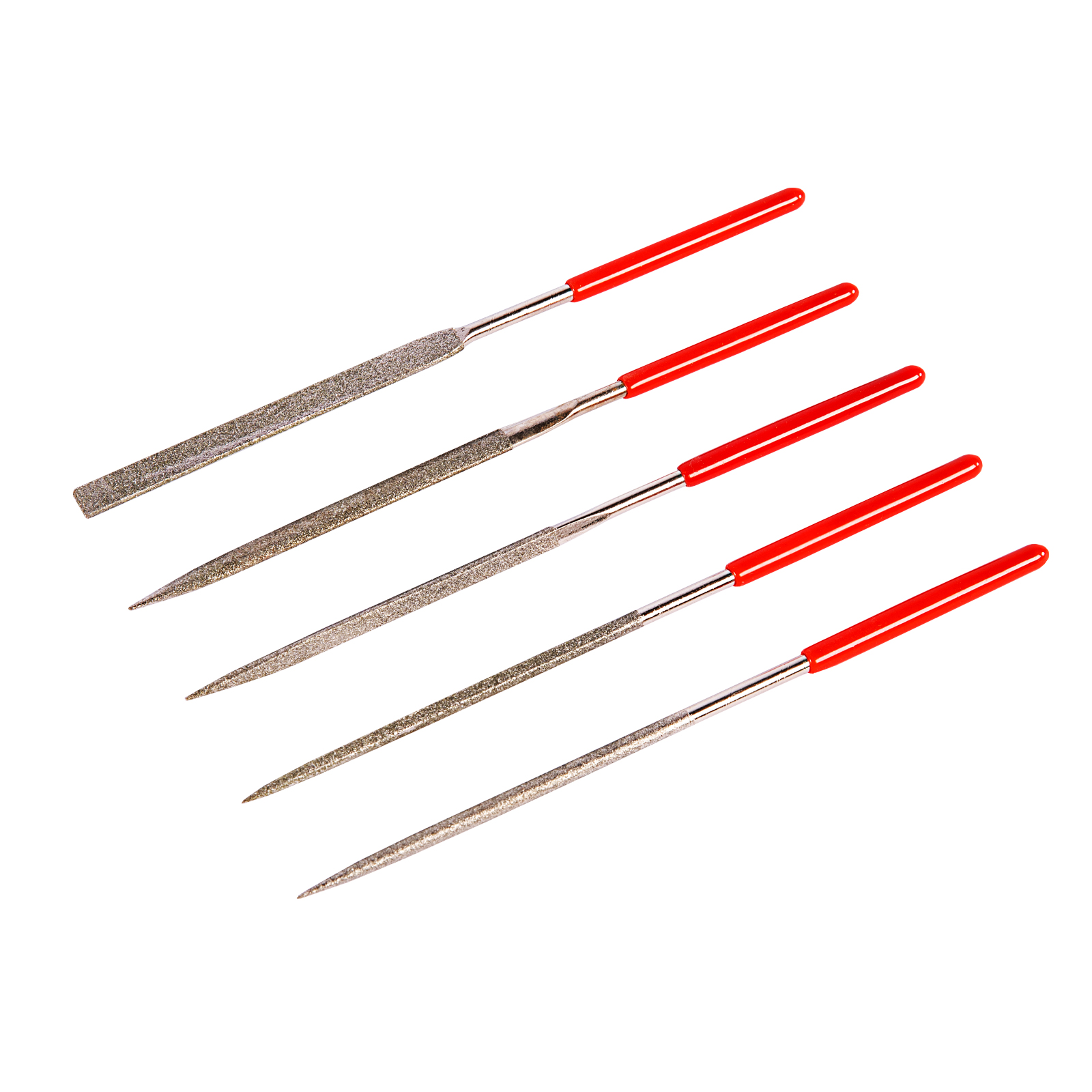 Набор надфилей алмазных, 140 х 70 х 3 мм, 5 шт.