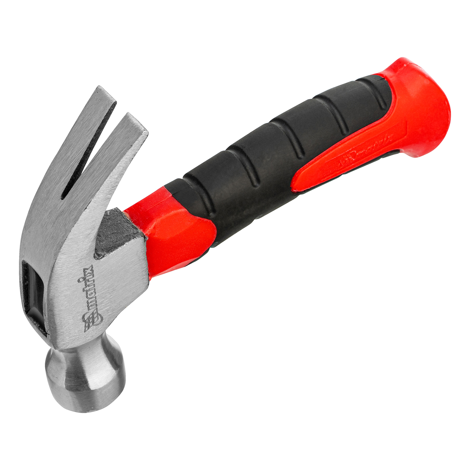 Молоток-гвоздодер мини, фибергласовая двухкомпонентная рукоятка, 250г