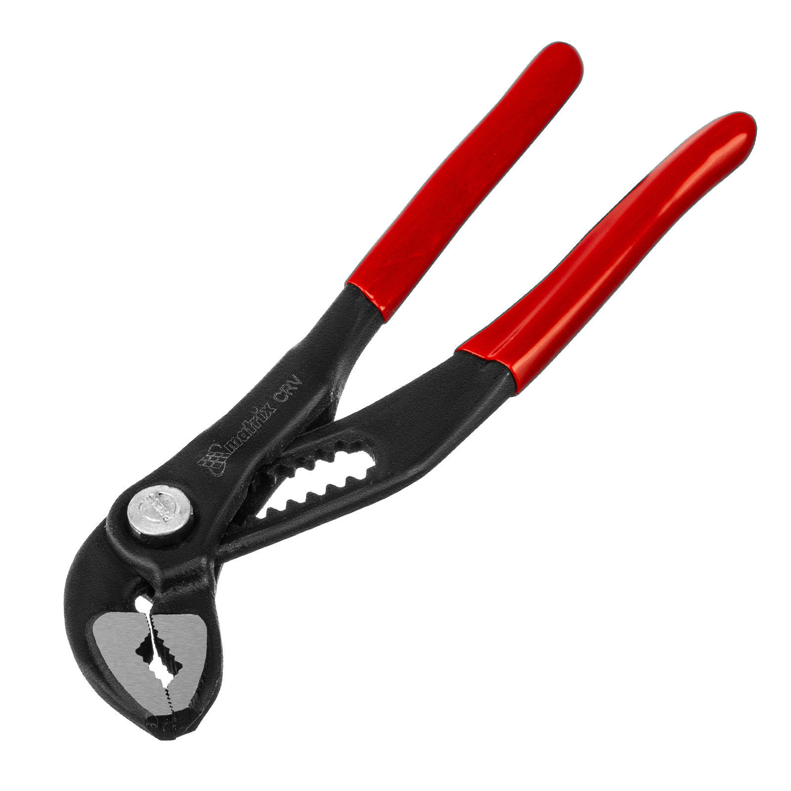 Переставные клещи 180 мм, кнопочный механизм, хром-ванадий, обливные рукоятки