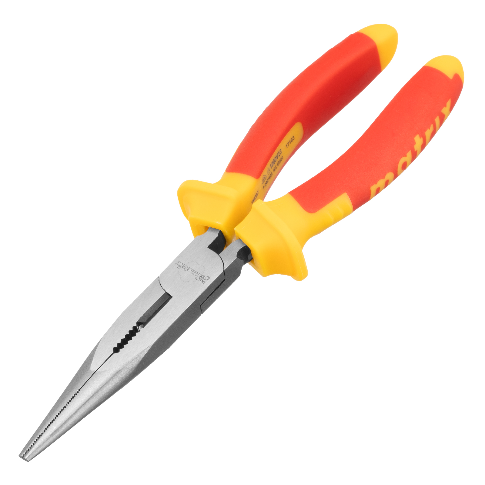 Длинногубцы прямые Insulated, 200мм, двухкомпонентные рукоятки