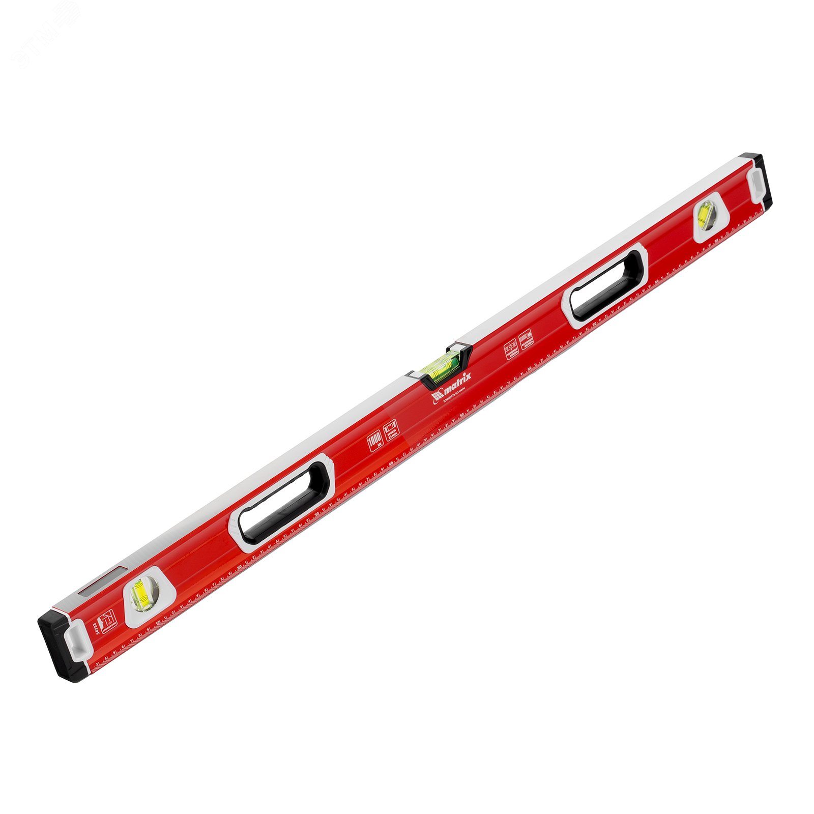 Изображение товара Уровень алюминиевый фрезерованный Matrix 34733 1000 мм с магнитом и глазками