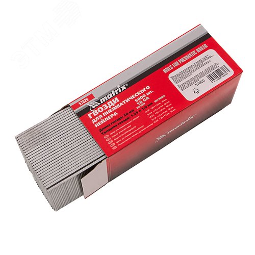 Гвозди для пнев. нейлера, длина - 50 мм, ширина - 1,25 мм, толщина - 1 мм, 5000 шт - фото 2