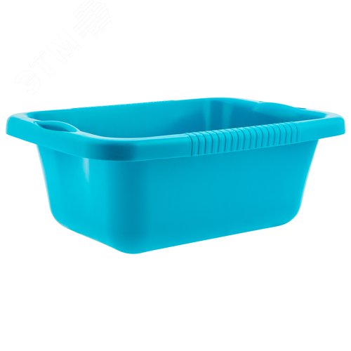 Таз пластмассовый прямоугольный 25 л, бирюзовый, Home - фото 1