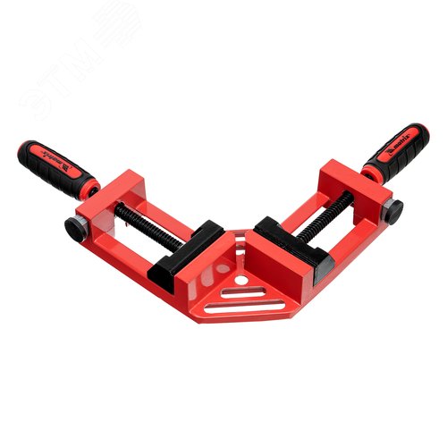 Изображение товара Струбцина угловая, быстрозажимная, 65/65 мм, двухкомпонентные обрезиненные рукоятки (шт)