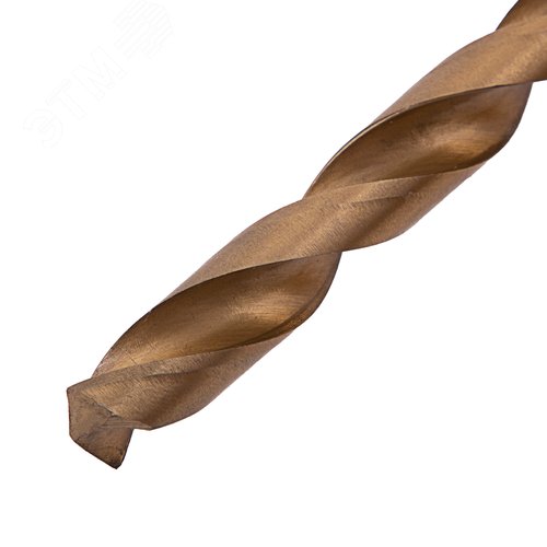 Сверло по металлу,10 мм, HSS, нитридтитановое покрытие, цилиндрический хвостовик - фото 3