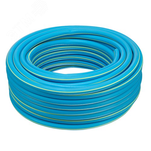 Шланг поливочный армированный 3 слойный ТЭП 1/2'', 35 м, лазурный - фото 1