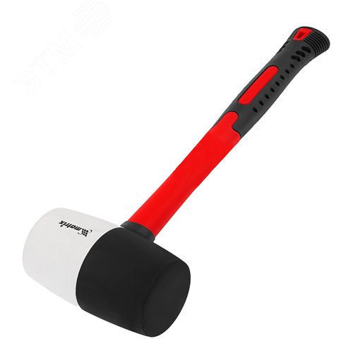 Изображение товара Киянка резиновая, 910 г, черно-белая резина, фибергласовая рукоятка (шт)