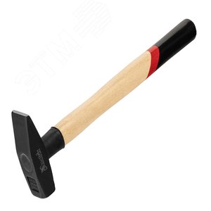 Изображение товара Молоток слесарный, 300 г, квадратный боек, деревянная рукоятка (шт)