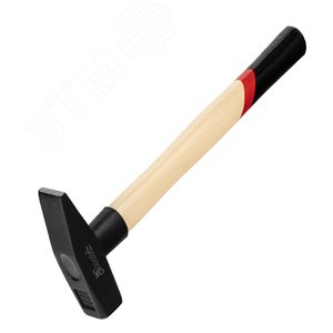 Изображение товара Молоток слесарный, 400 г, квадратный боек, деревянная рукоятка (шт)