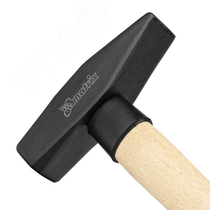 Молоток слесарный, 600 г, квадратный боек, деревянная рукоятка - фото 3