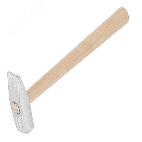 Молоток слесарный, 200 г, квадратный боек, деревянная рукоятка - фото 1