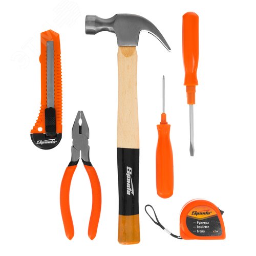 Набор инструментов бытовой, 6 предметов - фото 1