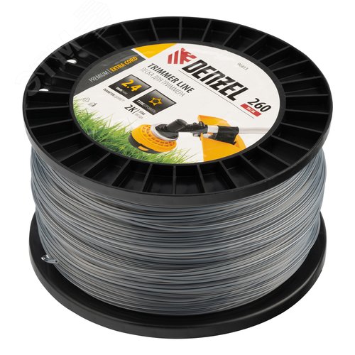 Леска для триммера двухкомпонентная звезда, 2,4мм х 260м, на DIN катушке EXTRA CORD - фото 2