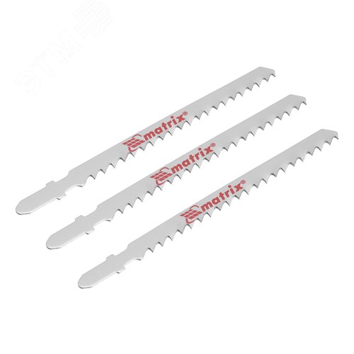 Изображение товара Полотна для электролобзика по дереву, 3 шт., 90 х 4мм, HCS, EU- хвостовик (шт)