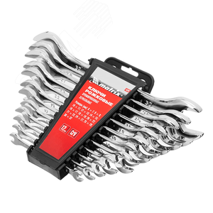 Набор ключей рожковых 12шт. (6-32мм), CrV, Elliptical, зерк. хромирование - фото 2