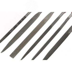 Набор надфилей, 160x4 мм, 6 шт., обрезиненные рукоятки - фото 3