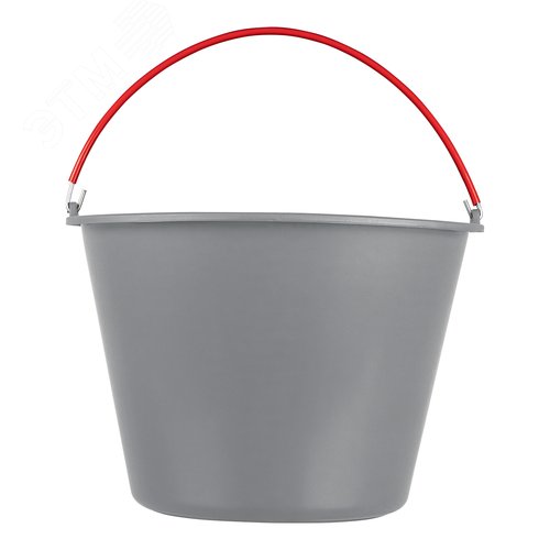 Изображение товара Ведро строительное пластмассовое 12 л, ударопрочное, обрезиненная ручка (шт)