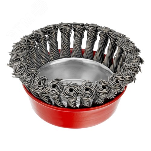 Щетка для УШМ, 100 мм, М14, Чашка, крученая проволока 0,8 мм - фото 2