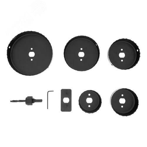 Набор кольцевых пил по дереву, 64-127 мм, 8 предм. - фото 3