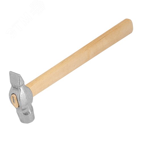 Изображение товара Молоток слесарный, 600 г, круглый боек, деревянная рукоятка (шт)