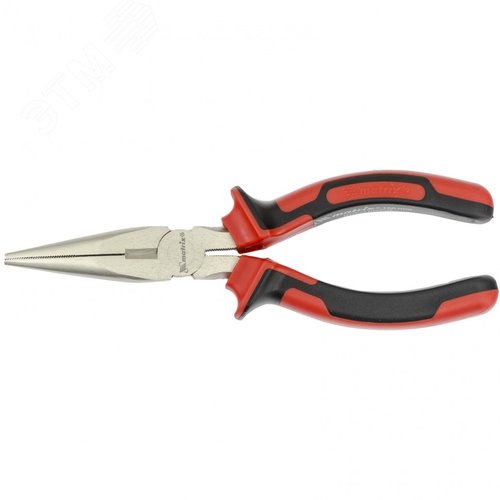 Изображение товара Длинногубцы NICKEL, 160 мм, прямые никелированные, двухкомпонентные рукоятки (шт)