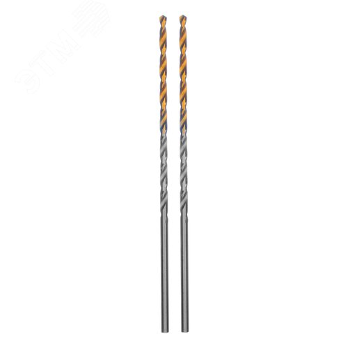 Сверло спиральное по металлу 2,5 х 95 мм Р6М5, Golden Tip, удлиненное, 2шт. - фото 1