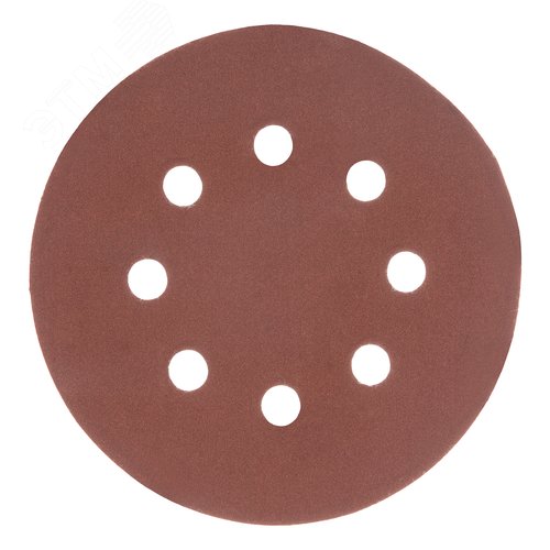 Изображение товара Круг абразивный на ворсовой подложке под 'липучку', перфорированный, P 600, 125 мм, 5 шт. (шт)