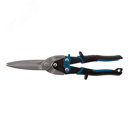 Ножницы по металлу PIRANHA,270мм,прямой проходной рез,сталь-СrMo,двухкомп.рук-ки - фото 2