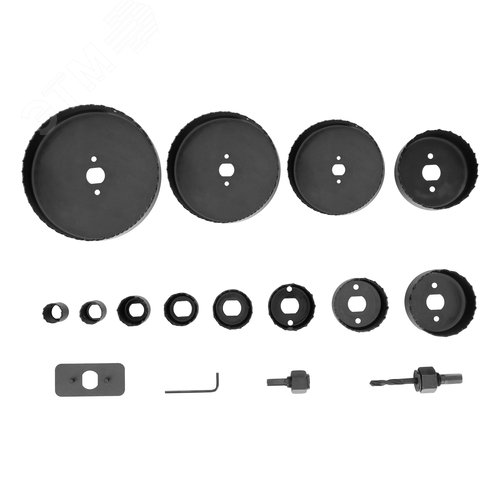 Набор кольцевых пил по дереву, 19-127 мм, 12 предм. - фото 2