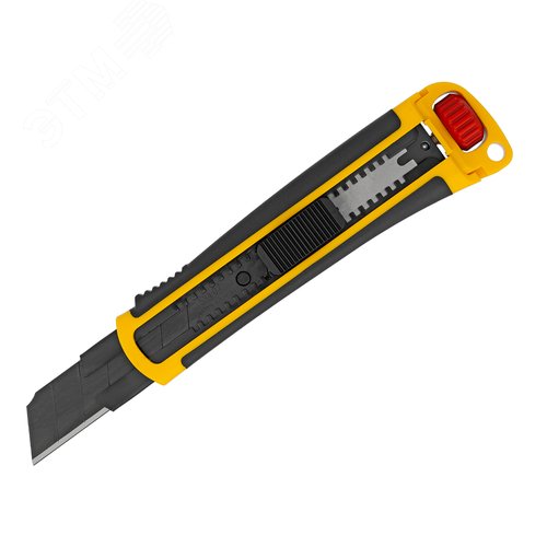 Нож, 25 мм, сменное лезвие, SK4, корпус из ABS + TPR, торцевой зажим - фото 1