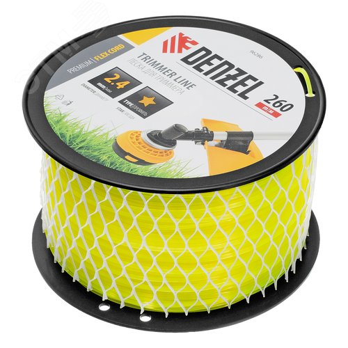 Леска для триммера звезда, 2,4мм х 260м, на DIN катушке FLEX CORD - фото 2