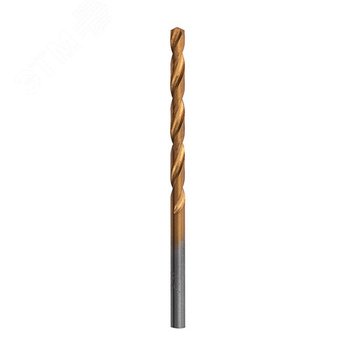 Сверло по металлу, 3,2 мм, HSS, нитридтитановое покрытие, цилиндрический хвостовик - фото 2