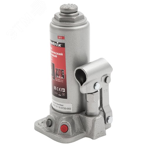 Изображение товара Домкрат гидравлический бутылочный, 3 т, h подъема 194-372 мм (шт)