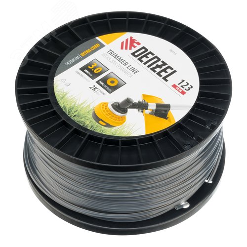 Леска для триммера двухкомпонентная круглая, 3,0мм х 123м, на DIN катушке EXTRA CORD - фото 2