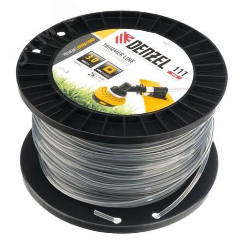 Леска для триммера двухкомпонентная квадрат, 3,0мм х 111м, на DIN катушке EXTRA CORD - фото 2