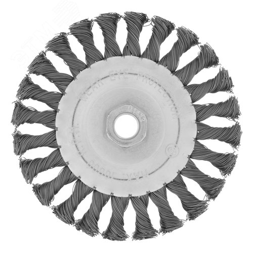 Щетка для УШМ, 125 мм, М14, Плоская, крученая проволока 0,5 мм - фото 2