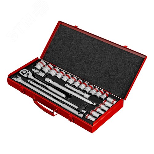 Изображение товара Набор торцевых головок с трещоткой 1/2', 24 предмета (шт)